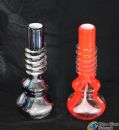 red and black soft glass smoking pipe form factory in China